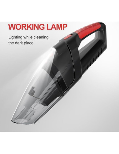 Aspiradora de Mano Tradetop X08 Inalámbrica 6.5KPA HEPA Negra