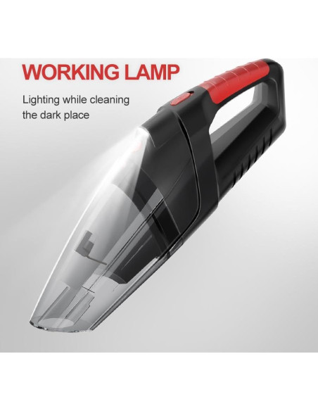 Aspiradora de Mano Tradetop X08 Inalámbrica 6.5KPA HEPA Negra