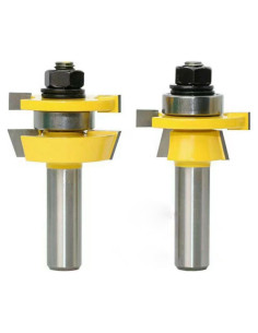 Juego de fresas de riel Shaker TOEVER 1/2" vástago 2 piezas