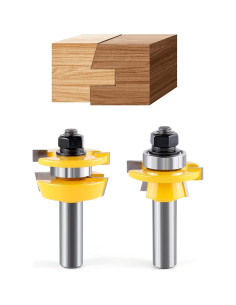 Juego de fresas de riel Shaker TOEVER 1/2" vástago 2 piezas 2