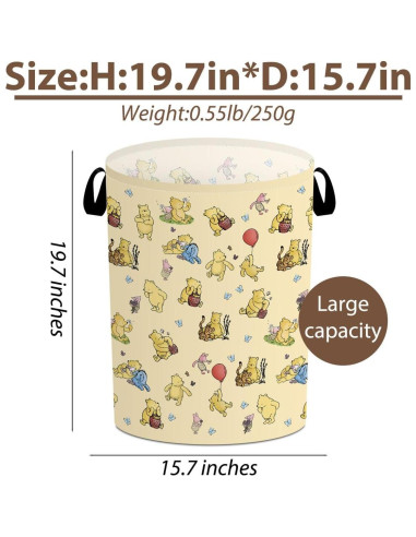 Cesta de Ropa Winnie Tillfuru 40x50cm Impermeable Amarillo