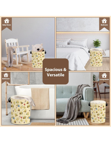 Cesta de Ropa Winnie Tillfuru 40x50cm Impermeable Amarillo