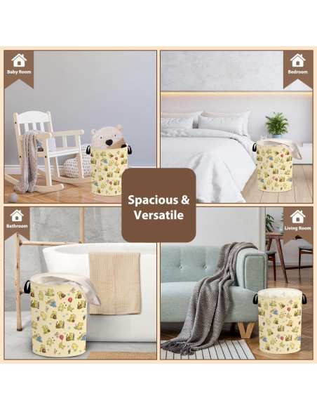 Cesta de Ropa Winnie Tillfuru 40x50cm Impermeable Amarillo