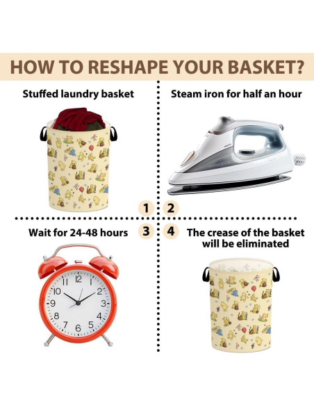 Cesta de Ropa Winnie Tillfuru 40x50cm Impermeable Amarillo