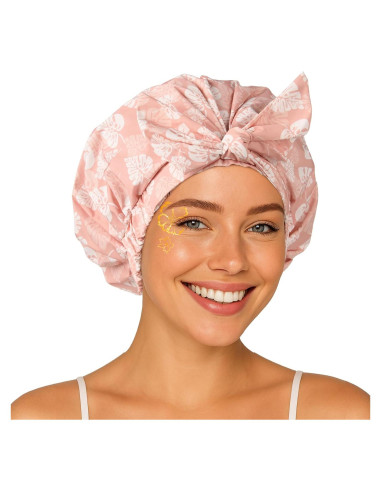 Gorro de Ducha Reutilizable Yanibest Rosa Impermeable Ajustable