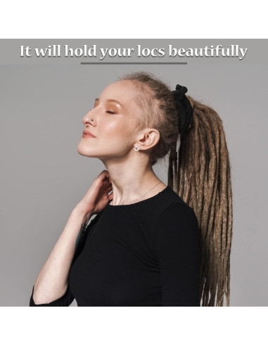 6 Sujetadores de Cabello Flexibles Hoteam para Dreadlocks Negros