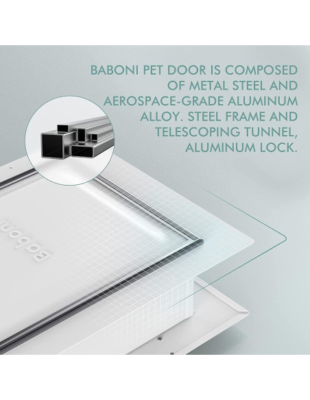 Puerta para Mascotas Baboni Grande 3 Aletas Metal Aluminio