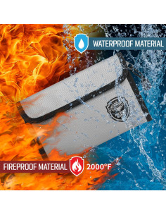 Bolsa de Documentos a Prueba de Fuego ISLANDSAFE 5x8" Gris 2