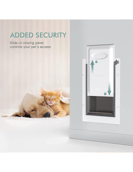 Puerta para Mascotas Baboni Grande 3 Aletas Metal Aluminio
