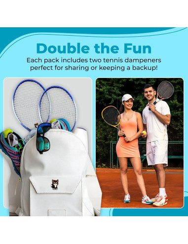 Amortiguador de Raqueta de Tenis TRESSIS Marrón y Blanco - Set de 2