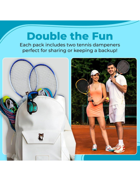 Amortiguador de Raqueta de Tenis TRESSIS Marrón y Blanco - Set de 2 Amortiguador de Raqueta de Tenis TRESSIS Marrón y Blanco - Set de 2