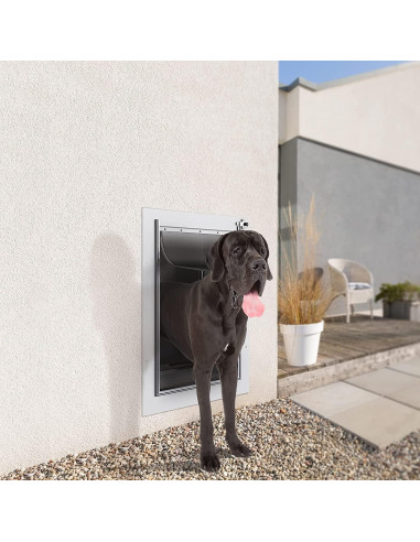 Puerta para Mascotas Baboni Grande 3 Aletas Metal Aluminio