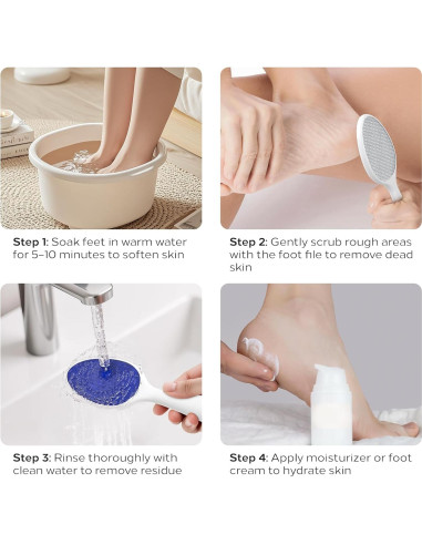 Lima de vidrio nano para pies Yomanta 2 en 1 - Azul