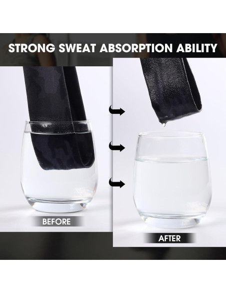 Cintas para la cabeza deportivas MARKEEP, 4 paquetes, absorción de sudor