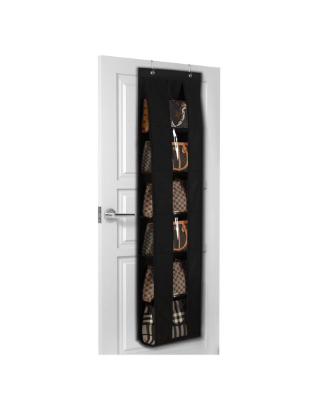 Organizador de Bolsos Sobre la Puerta Lirex, Negro, 169.5x32 cm