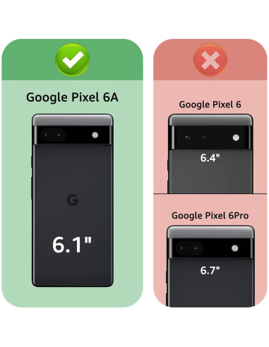 Funda XcaseBar para Google Pixel 6A con monedero y RFID