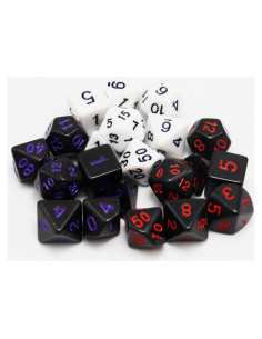 Juego de Dados Poliedricos Manchados D&D 7 Piezas Acrílico