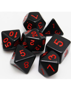 Juego de Dados Poliedricos Manchados D&D 7 Piezas Acrílico 2