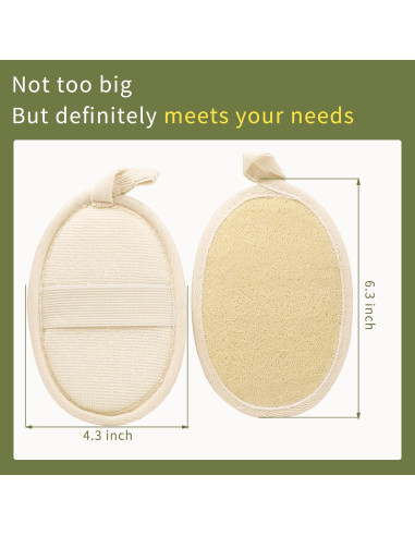 Esponja Exfoliante de Lufa Natural YOTDHUO - 2 Paquete