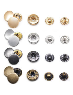 Juego de 120 Botones de Presión SEMINI 10/12.5/15mm Metal 2