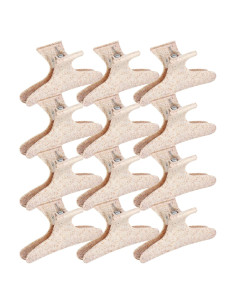 Pinzas de Mariposa Beige Ondder - 12 Piezas para Estilizar Cabello
