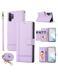 Funda Dswteny para Samsung Galaxy Note 10 Plus Púrpura
