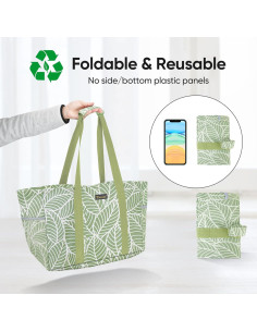 Bolsa de Utilidad Extra Grande BALEINE 34L Plegable Follaje Antiguo 2