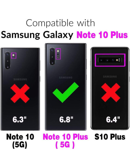 Funda Dswteny para Samsung Galaxy Note 10 Plus Púrpura