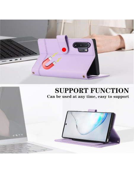 Funda Dswteny para Samsung Galaxy Note 10 Plus Púrpura