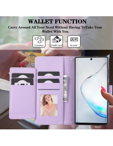 Funda Dswteny para Samsung Galaxy Note 10 Plus Púrpura