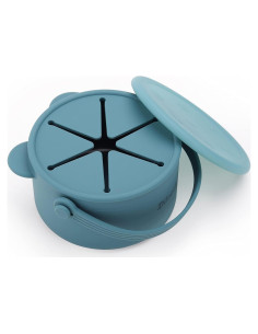 Taza de Snack Silicona Dilovely 9 Oz Azul para Bebés