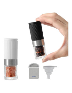 Set Mini Molinillos de Sal y Pimienta vzaahu Negro y Blanco