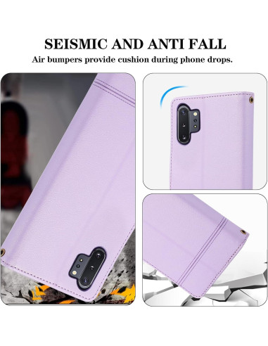 Funda Dswteny para Samsung Galaxy Note 10 Plus Púrpura