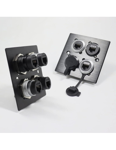 5 Conectores RJ45 Cat6 Montaje en Panel Impermeables ANMBEST