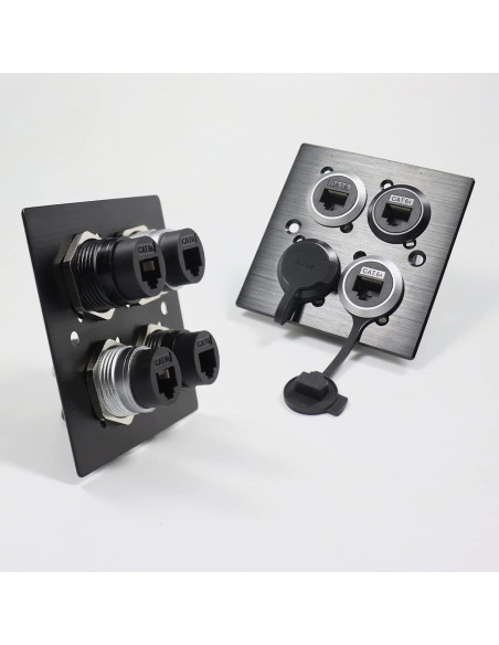 5 Conectores RJ45 Cat6 Montaje en Panel Impermeables ANMBEST