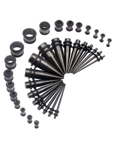 Kit de Estiramiento 36pcs CABBE KALLO Acero Quirúrgico 14G a 00G