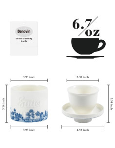 Tazón de Mantequilla Cerámica Denovin Azul Bosque 190g 2