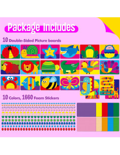 Kit de Manualidades con Stickers de Espuma SpriteGru 1660 Piezas 2
