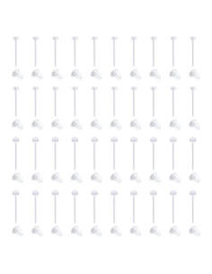 Pendientes de plástico hipoalergénicos Fectas 3mm 80pcs