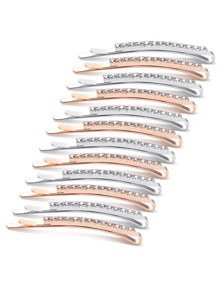 12 Horquillas de Pelo SUMAJU con Rhinestone - 6 cm Multicolor