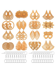 Kit de Fabricación de Pendientes de Madera Hicarer 182 Piezas