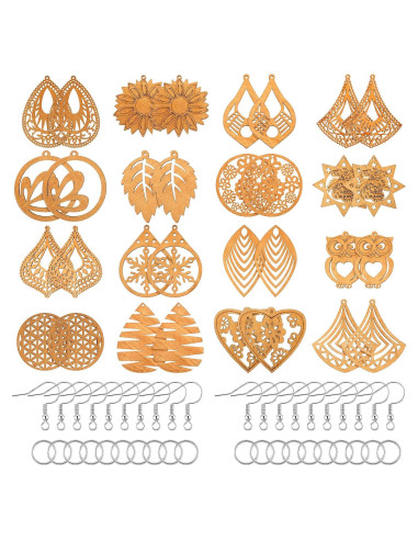 Kit de Fabricación de Pendientes de Madera Hicarer 182 Piezas