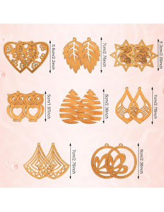 Kit de Fabricación de Pendientes de Madera Hicarer 182 Piezas 2