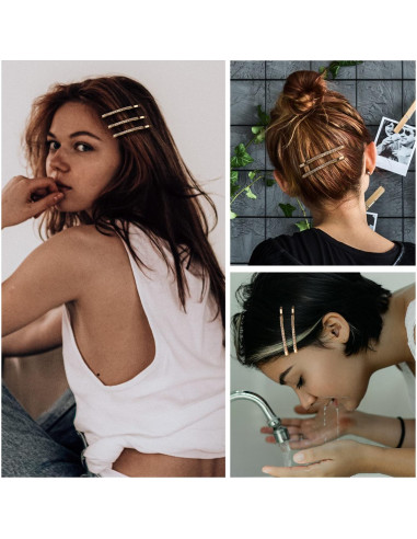 12 Horquillas de Pelo SUMAJU con Rhinestone - 6 cm Multicolor