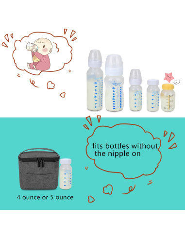 Bolsa de Enfriamiento de Leche Materna Luxja Negra - Capacidad 4 Botellas 120-150 ml