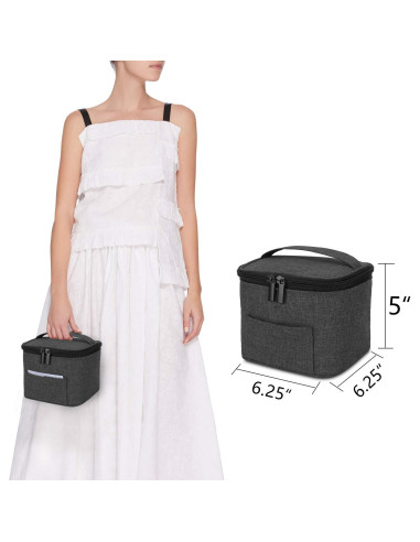 Bolsa de Enfriamiento de Leche Materna Luxja Negra - Capacidad 4 Botellas 120-150 ml