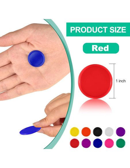 Fichas de Bingo Coopay 1000 Piezas 2,54 cm Rojas Fichas de Bingo Coopay 1000 Piezas 2,54 cm Rojas