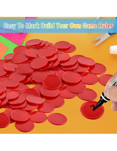 Fichas de Bingo Coopay 1000 Piezas 2,54 cm Rojas