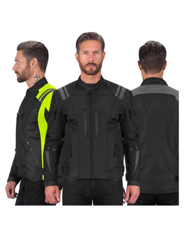 Chaqueta de Motocicleta Viking Cycle Ironborn para Hombres - 4 Estaciones