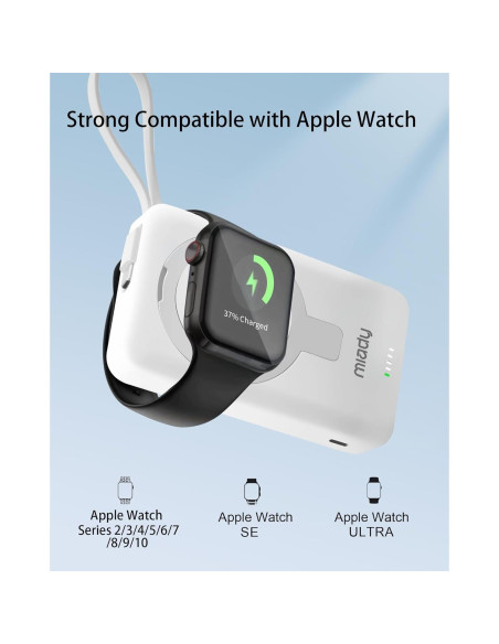 Banco de Poder Magnético Miady 10000mAh Carga Rápida 35W